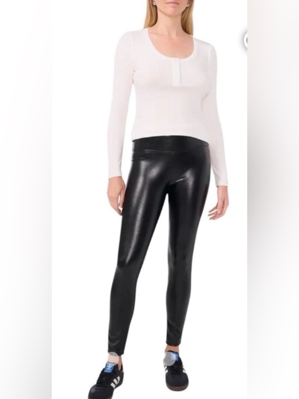1. State High Rise Black Faux Leather Leggings NWOT